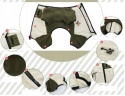 Kurtka bluza zimowa polarowa dla psa odpinany kołnierz beżowo zielona r. XL