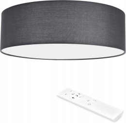 Lampa sufitowa LED 22 W Okrągła Ø 40 cm z pilotem Kolor ciemnoszary