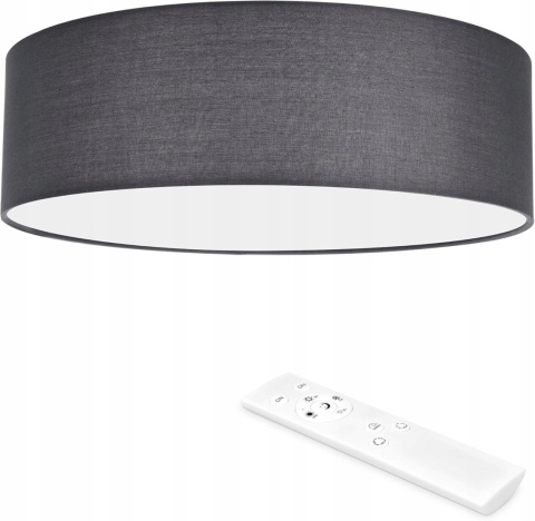 Lampa sufitowa LED 22 W Okrągła Ø 40 cm z pilotem Kolor ciemnoszary