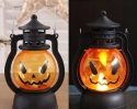 Latarnia na Halloween dekoracja świecąca na baterie wzór dyni 3 sztuki