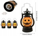 Latarnia na Halloween dekoracja świecąca na baterie wzór dyni 3 sztuki