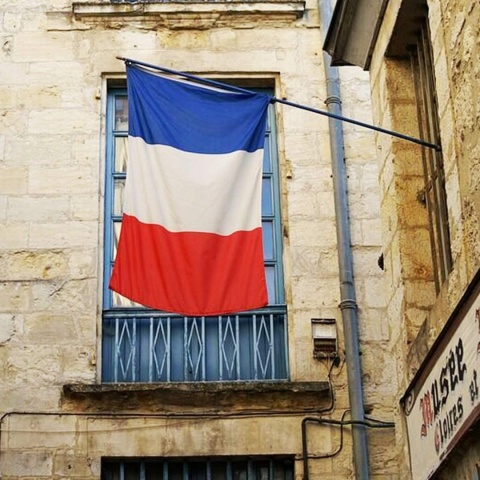 Maszt Uchwyt Na Flagę Aluminiowy 150cm W zestawie flaga Francji 150 x 90cm