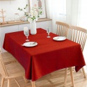 Obrus na stół Wodoodporny imitacja lnu 140x140cm Czerwony