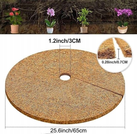 Ochraniacz termiczny na doniczkę zimowa ochrona roślin 45x50 Brązowy 2 szt
