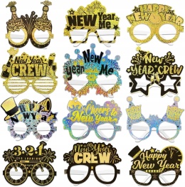 Okulary imprezowe na Nowy Rok Okulary sylwestrowe Papierowe Zestaw 24szt