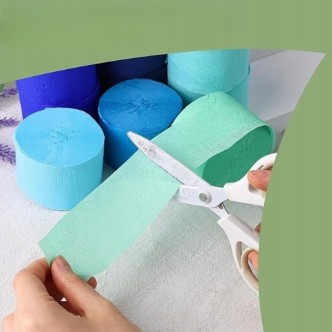 Papier Krepowy Krepina Rozciągliwa Gruba Bibuła 4,5 cm x 25 m 15 Rolek