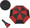 Parasol golfowy wiatroodporny automatycznie otwierany czarno-czerwony 175cm