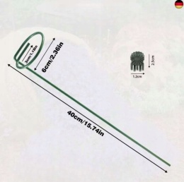 Podpórki do roślin metal 40 cm 12 szt.