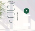 Podpory do kwiatów roślin pnących metalowe 10x33,5cm 2szt