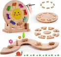 Puzzle drewniane układanka dla dzieci DIY do samodzielnego pomalowania 17el