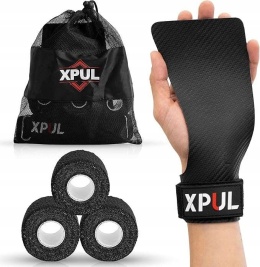 Skórki gimnastyczne treningowe do Crossfitu XPUL Ćwiczeń Czarny L