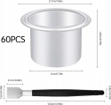 Świecznik Mini Podstawki pod Świeczki Aluminium 60szt Zestaw ze Skrobakiem