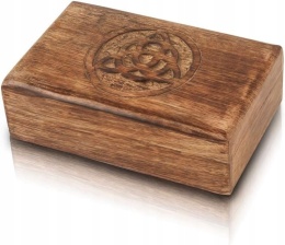 Szkatułka drewniana pudełko na biżuterię 20x12,7x6cm Styl Antyczny Brązowy