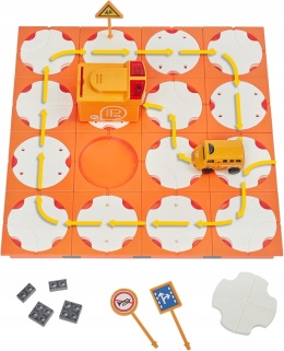 Tor samochodowy puzzle labirynt dla autek efekty dźwiękowe autobus 16 elem.