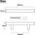 Uchwyt meblowy do szafek szuflad chrom 385mm 10szt