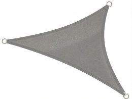 Żagiel ogrodowy przeciwsłoneczny ochrona UV trójkąt szary 3x3x3m