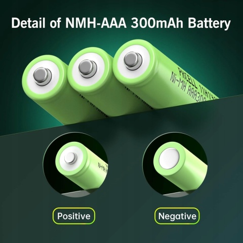 Akumulatorki AAA 300mAh 1,2V NiMH do lamp solarnych 4 szt