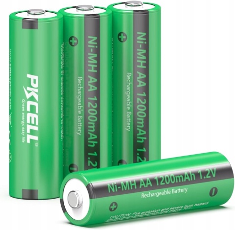Akumulatory AA 1200mAh 1,2V NiMH do lamp pilotów zabawek 4 szt