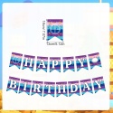 Baner urodzinowy gry wideo fioletowy dekoracja gaming dla dzieci