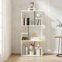 Biblioteczka regał biały 131 cm półka pokojowa z przegrodami