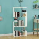 Biblioteczka regał biały 131 cm półka pokojowa z przegrodami