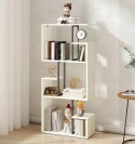 Biblioteczka regał biały 131 cm półka pokojowa z przegrodami