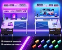 Biurko Gamingowe Narożne LED USB 110x80 Białe L