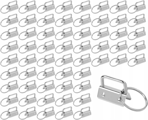 Breloczki do kluczy zestaw 60 szt do smyczy filcu DIY metalowe akcesoria