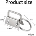 Breloczki do kluczy zestaw 60 szt do smyczy filcu DIY metalowe akcesoria