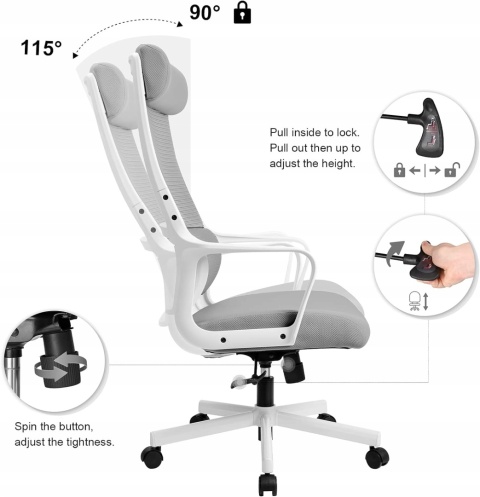 ERGONOMICZNE KRZESŁO BIUROWE. MELOKEA.