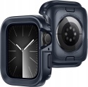Etui Apple Watch 45 mm niebieskie pancerne aluminium silikon Series 9 8 7