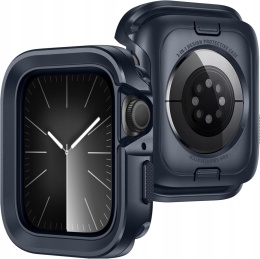 Etui Apple Watch 45 mm niebieskie pancerne aluminium silikon Series 9 8 7