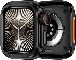 Etui Apple Watch 46 mm Ultra styl pancerne czarne Series 10 obudowa