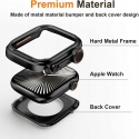 Etui Apple Watch 46 mm Ultra styl pancerne czarne Series 10 obudowa