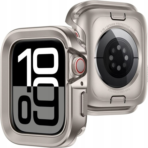 Etui Apple Watch 46 mm tytanowe pancerne aluminium silikon Series 11 10