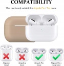 Etui Silikonowe Do AirPods Pro 2 i 1 Z Karabinczykiem Beżowe