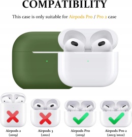 Etui Silikonowe Do AirPods Pro 2 i 1 Zielone Z Karabinczykiem Opis produktu