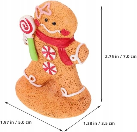 Figurki piernikowe świąteczne 2 szt dekoracja stołu okna zestaw