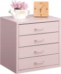 HOLLY HOME METALOWA SZAFKA NA DOKUMENTY Z SZUFLADAMI A4 RÓŻOWA