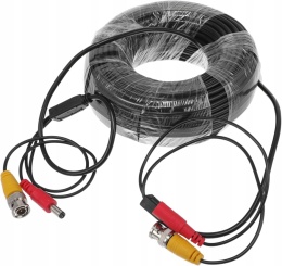 Kabel do kamery cofania 30 m BNC DC przedłużacz monitor kamera CCTV