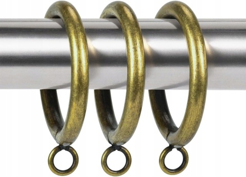 Kółka do zasłon metalowe 38 mm antyczny brąz do karnisza 41 szt