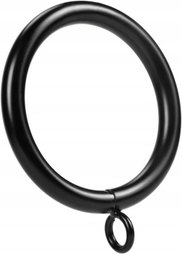 Kółka do zasłon metalowe 44 mm czarne do karnisza 41 szt zestaw