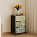 Komoda Materialowa 3 Szuflady Brazowa Organizer Do Sypialni