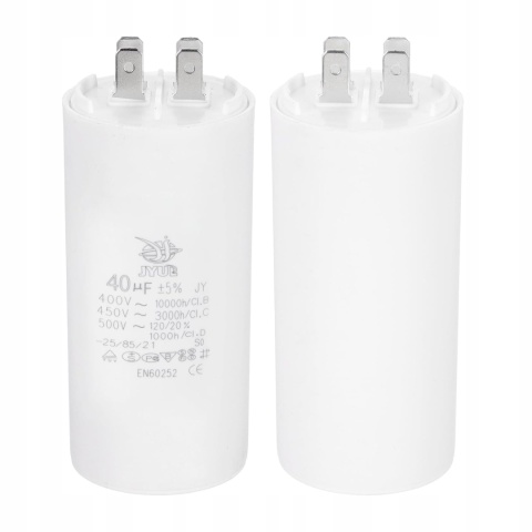 Kondensator pracy CBB60 40uF 450V AC 4 piny do silnika pompy
