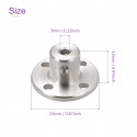 Łącznik wału 3 mm H12 D10 sprzęgło do modeli RC DIY srebrny