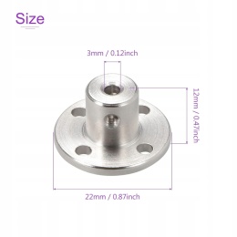 Łącznik wału 3 mm H12 D10 sprzęgło do modeli RC DIY srebrny
