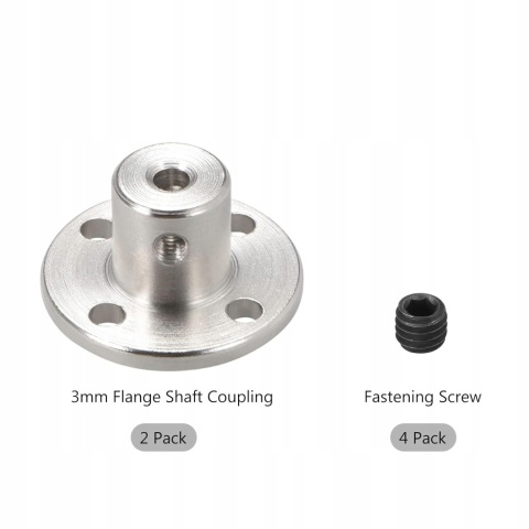 Łącznik wału 3 mm H12 D10 sprzęgło do modeli RC DIY srebrny