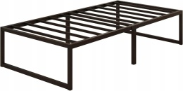 Łóżko Metalowe 80x190 cm Stelaż Stalowy Do Materaca Czarne