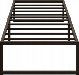 Łóżko Metalowe 80x190 cm Stelaż Stalowy Do Materaca Czarne