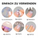 Naklejki żelowe UV do paznokci French Rainbow 20 szt